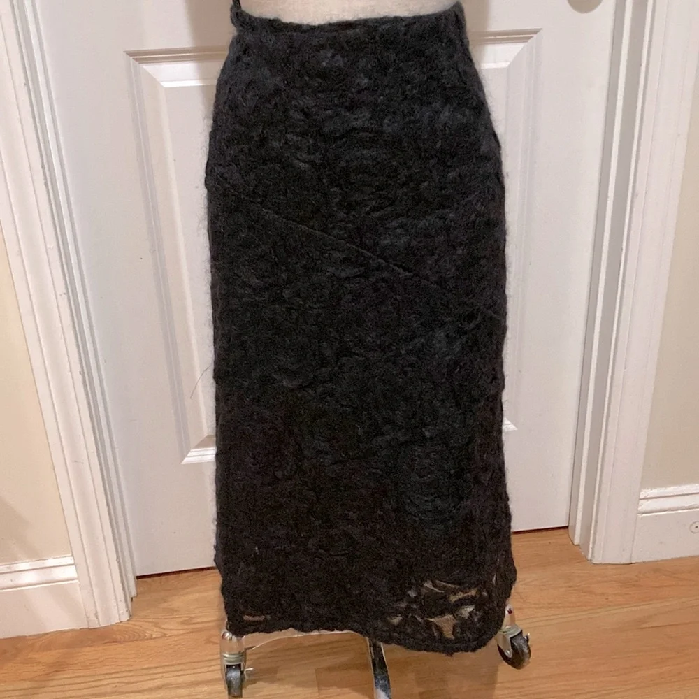 MaxMara Black Wrap MIDI Skirt - Picture 1 of 5